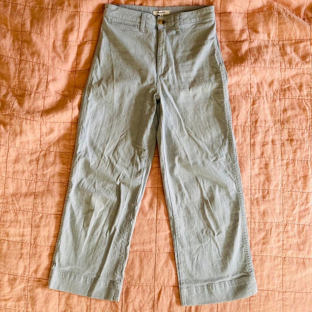 Madewell high waisted wide leg cropped pants
